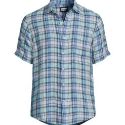 Premium Reinleinen-Hemd mit kurzen Ärmeln für Herren, Classic Fit