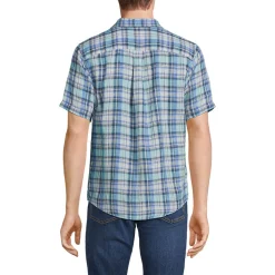 Premium Reinleinen-Hemd mit kurzen Ärmeln für Herren, Classic Fit