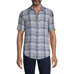 Premium Reinleinen-Hemd mit kurzen Ärmeln für Herren, Classic Fit