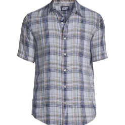 Premium Reinleinen-Hemd mit kurzen Ärmeln für Herren, Classic Fit
