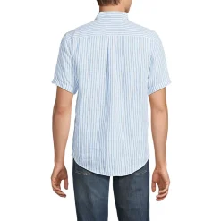 Premium Reinleinen-Hemd mit kurzen Ärmeln für Herren, Classic Fit