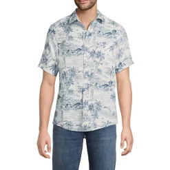 Premium Reinleinen-Hemd mit kurzen Ärmeln für Herren, Classic Fit
