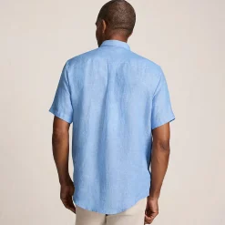 Premium Reinleinen-Hemd mit kurzen Ärmeln für Herren, Classic Fit