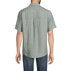 Premium Reinleinen-Hemd mit kurzen Ärmeln für Herren, Classic Fit