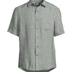 Premium Reinleinen-Hemd mit kurzen Ärmeln für Herren, Classic Fit