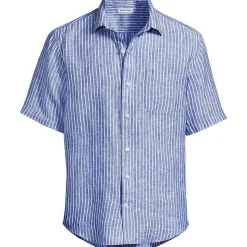 Premium Reinleinen-Hemd mit kurzen Ärmeln für Herren, Classic Fit