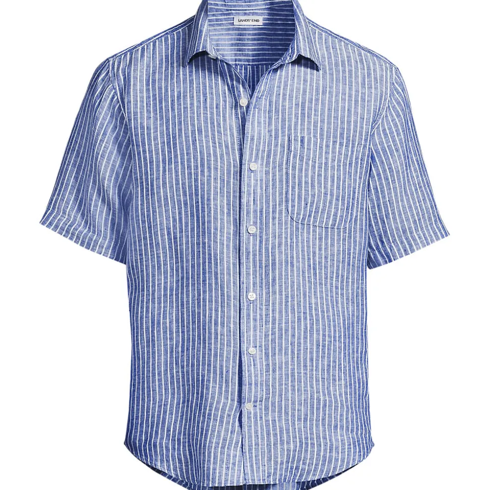 Premium Reinleinen-Hemd mit kurzen Ärmeln für Herren, Classic Fit