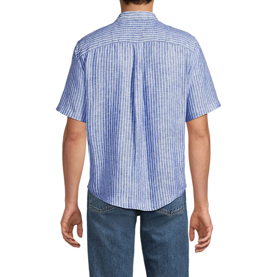 Premium Reinleinen-Hemd mit kurzen Ärmeln für Herren, Classic Fit