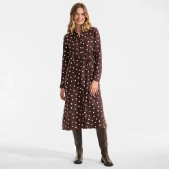 Premium Reinleinen-Midikleid für Damen