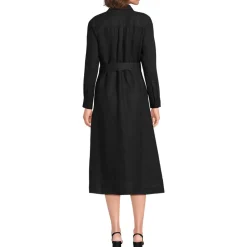 Premium Reinleinen-Midikleid für Damen