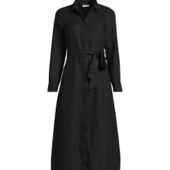 Premium Reinleinen-Midikleid für Damen