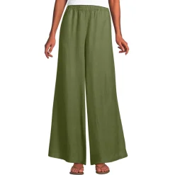 Premium Reinleinen-Palazzohose für Damen