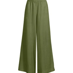 Premium Reinleinen-Palazzohose für Damen