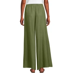 Premium Reinleinen-Palazzohose für Damen