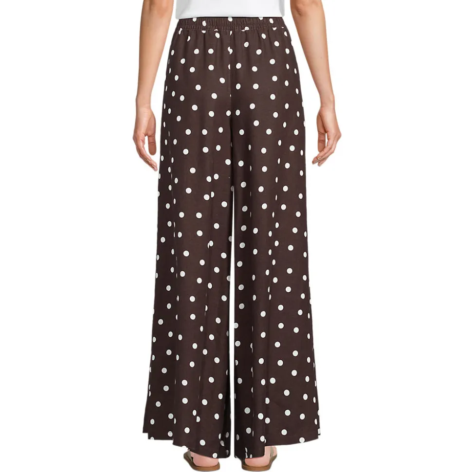Premium Reinleinen-Palazzohose für Damen