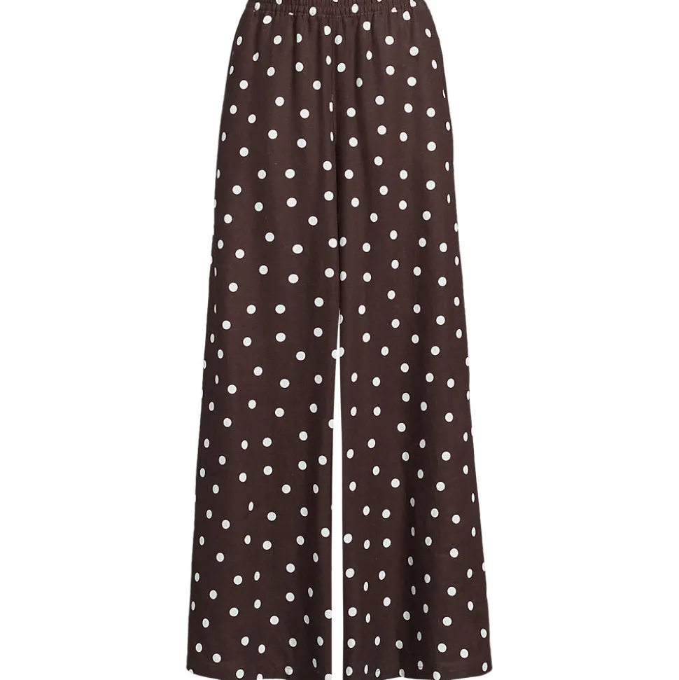 Premium Reinleinen-Palazzohose für Damen