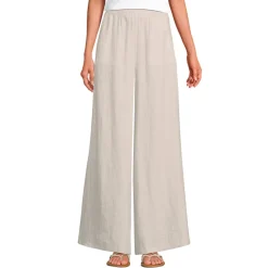 Premium Reinleinen-Palazzohose für Damen