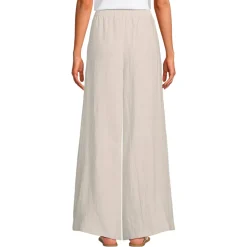 Premium Reinleinen-Palazzohose für Damen