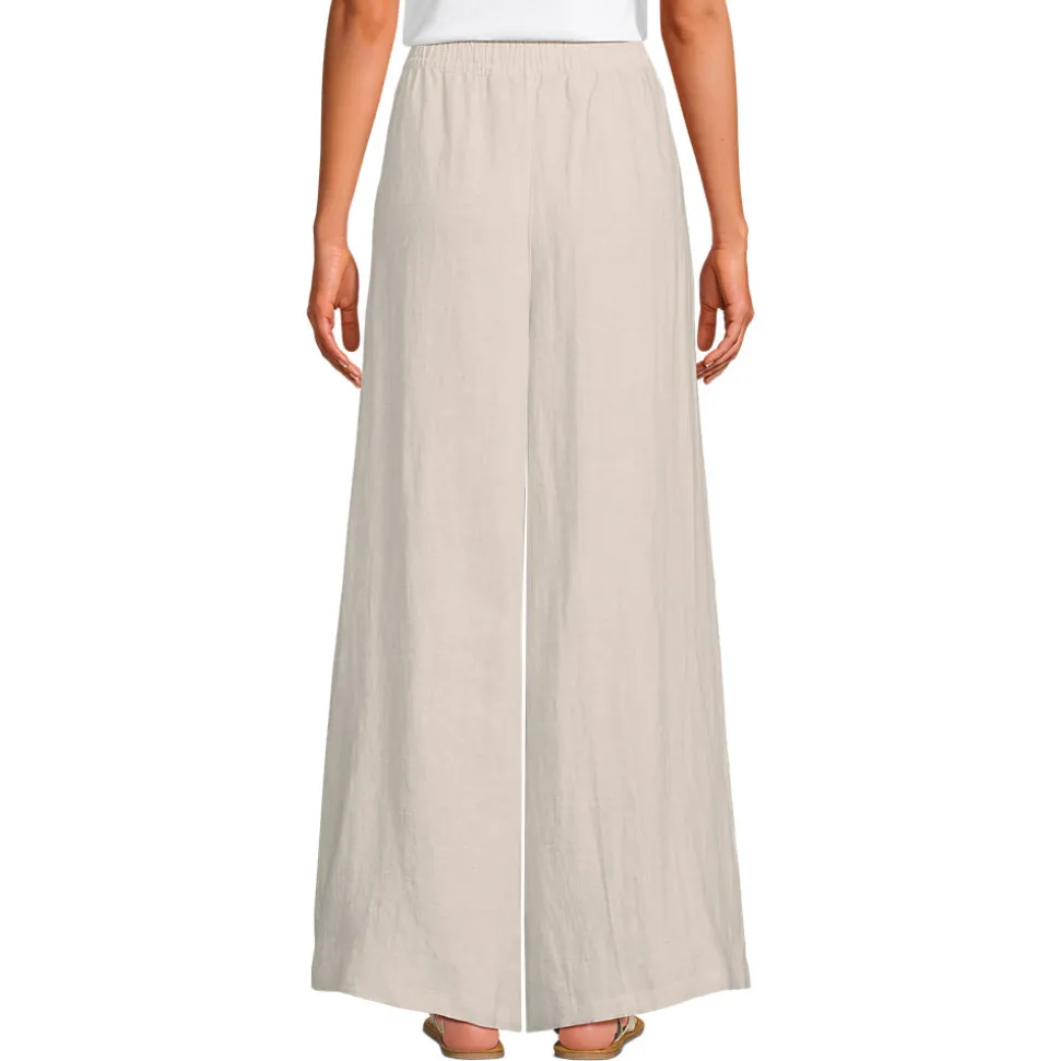 Premium Reinleinen-Palazzohose für Damen