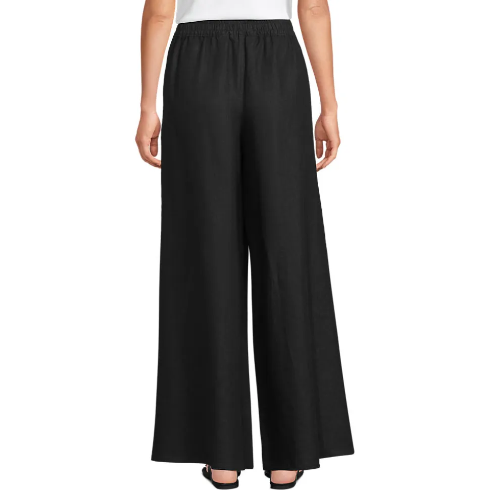Premium Reinleinen-Palazzohose für Damen