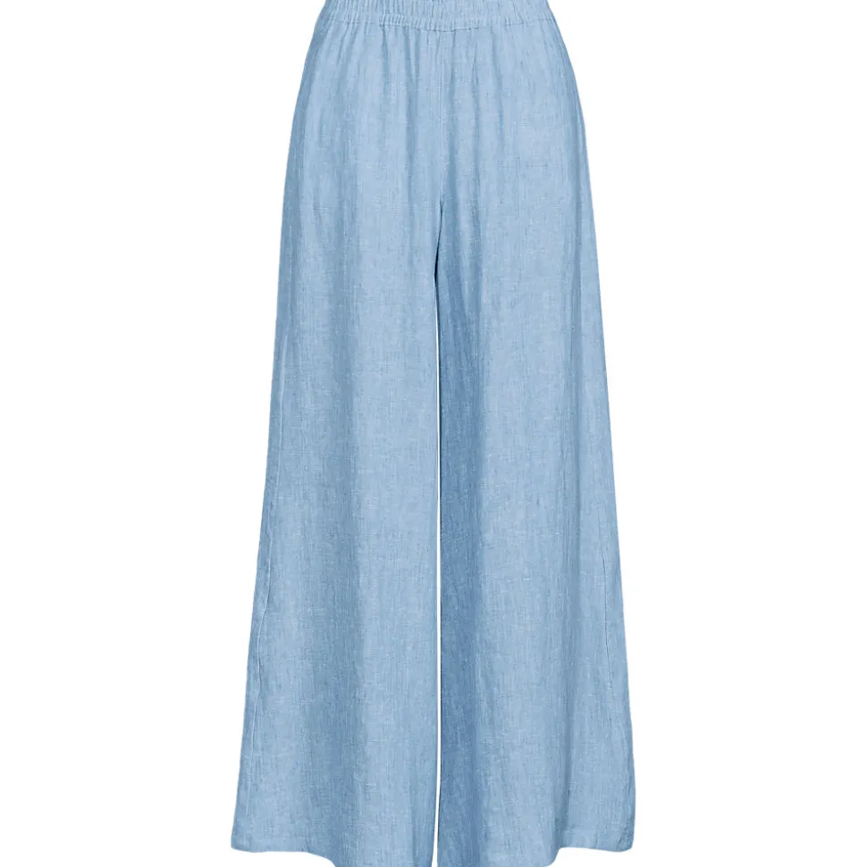 Premium Reinleinen-Palazzohose für Damen