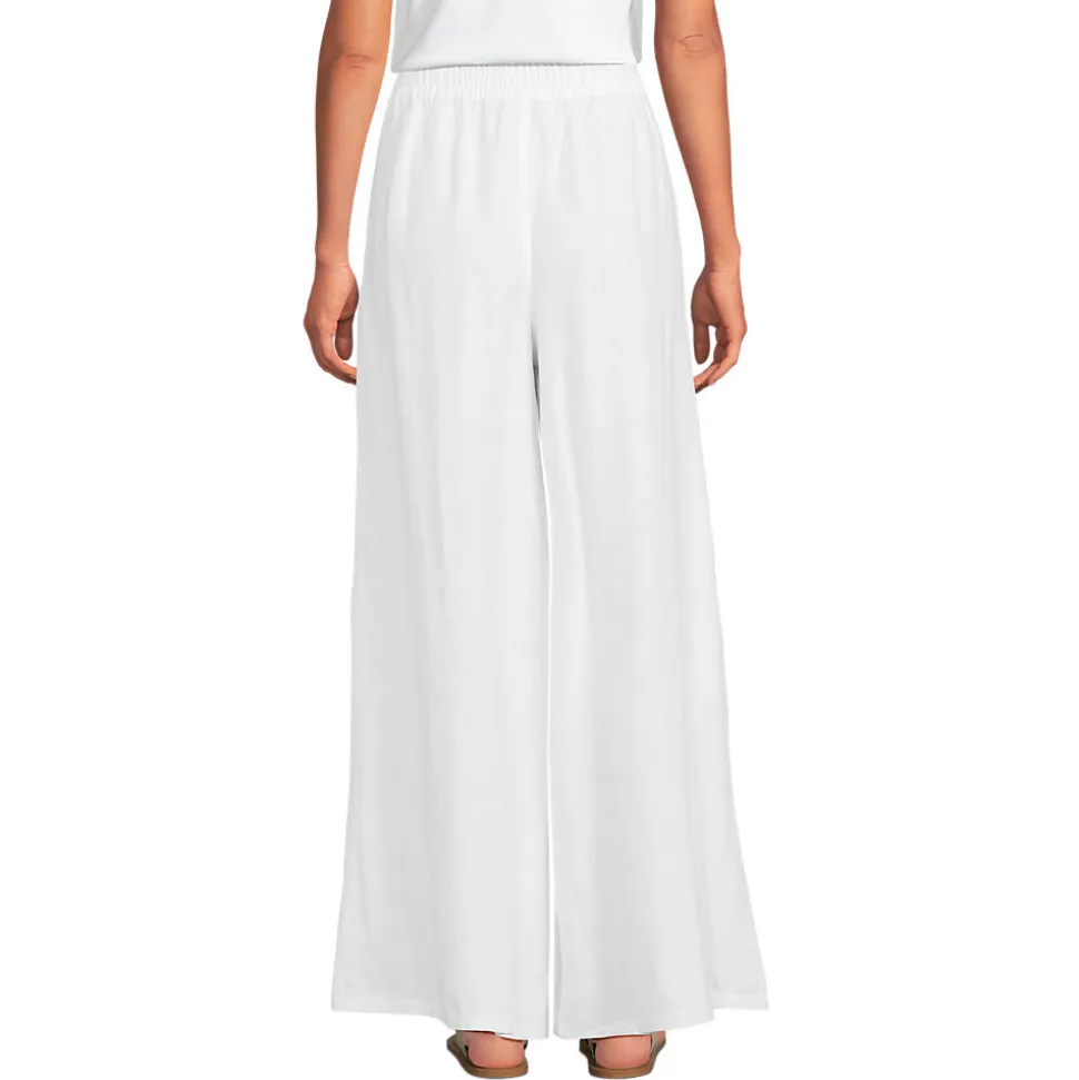 Premium Reinleinen-Palazzohose für Damen