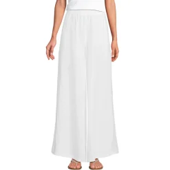 Premium Reinleinen-Palazzohose für Damen