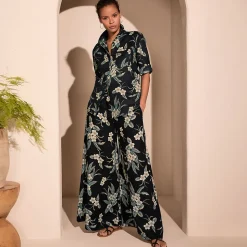 Premium Reinleinen-Palazzohose für Damen
