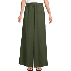 Premium Reinleinen-Palazzohose für Damen