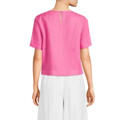 Premium Reinleinen-Schlupfbluse für Damen