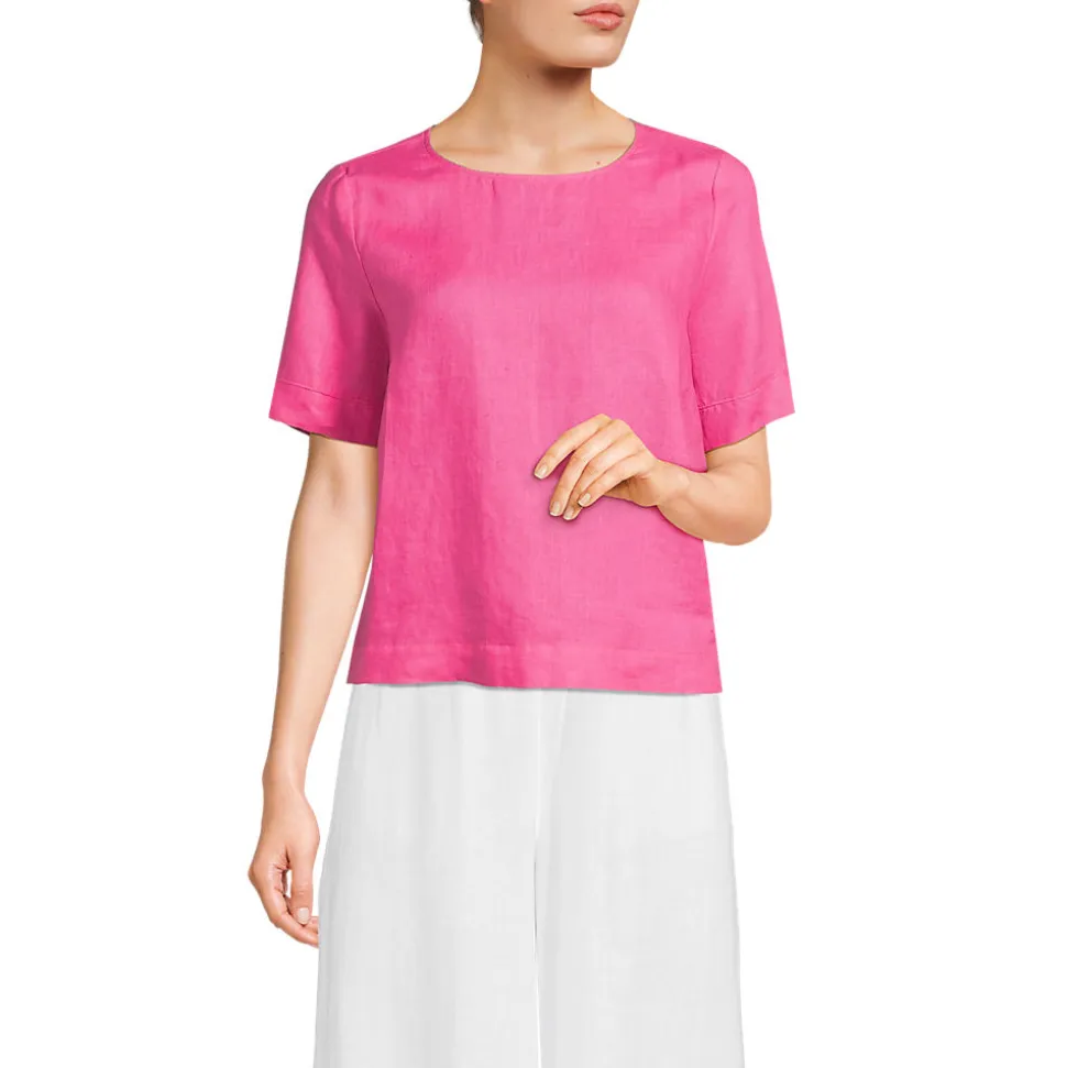 Premium Reinleinen-Schlupfbluse für Damen