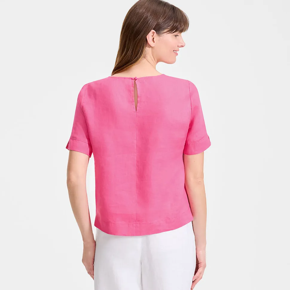Premium Reinleinen-Schlupfbluse für Damen