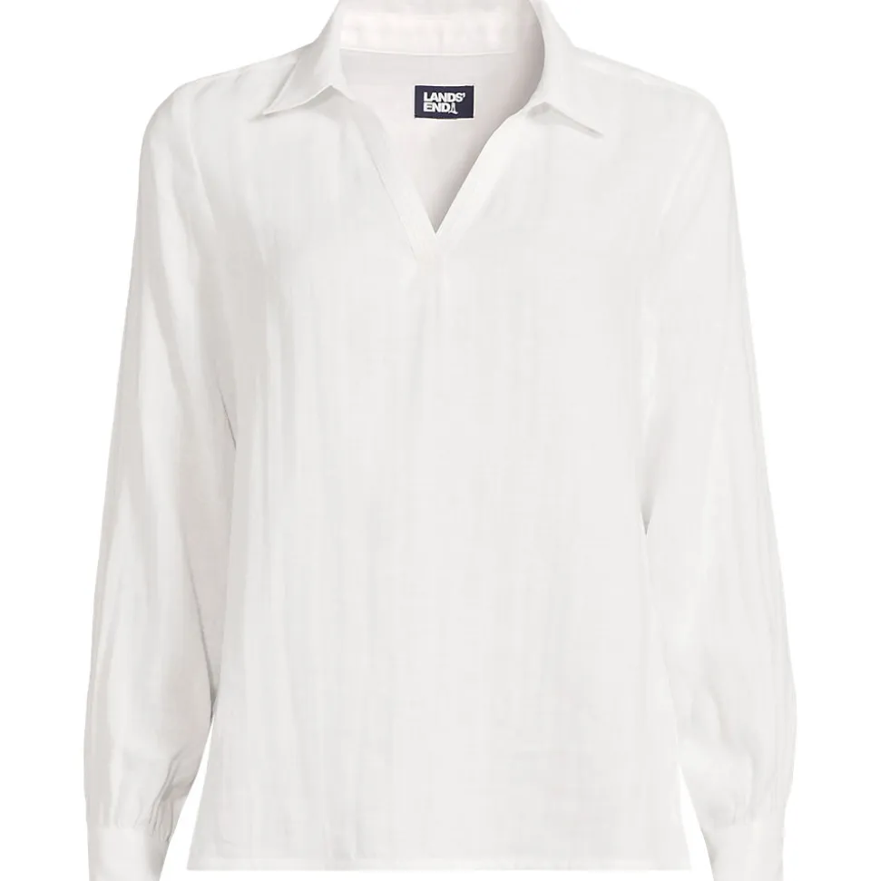 Premium Reinleinen-Schlupfbluse für Damen
