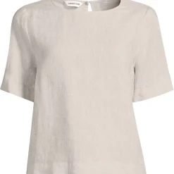 Premium Reinleinen-Schlupfbluse für Damen