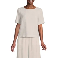 Premium Reinleinen-Schlupfbluse für Damen