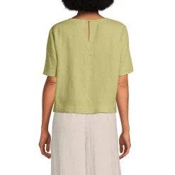 Premium Reinleinen-Schlupfbluse für Damen