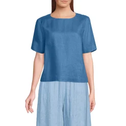 Premium Reinleinen-Schlupfbluse für Damen