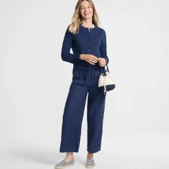 Premium Reinleinen-Schlupfhose in 7/8-Länge