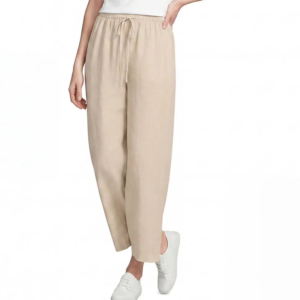 Premium Reinleinen-Schlupfhose in 7/8-Länge