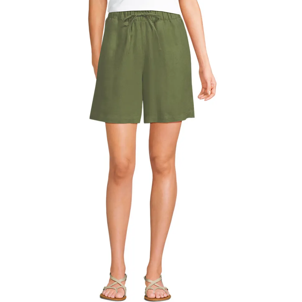 Premium Reinleinen-Schlupfshorts für Damen
