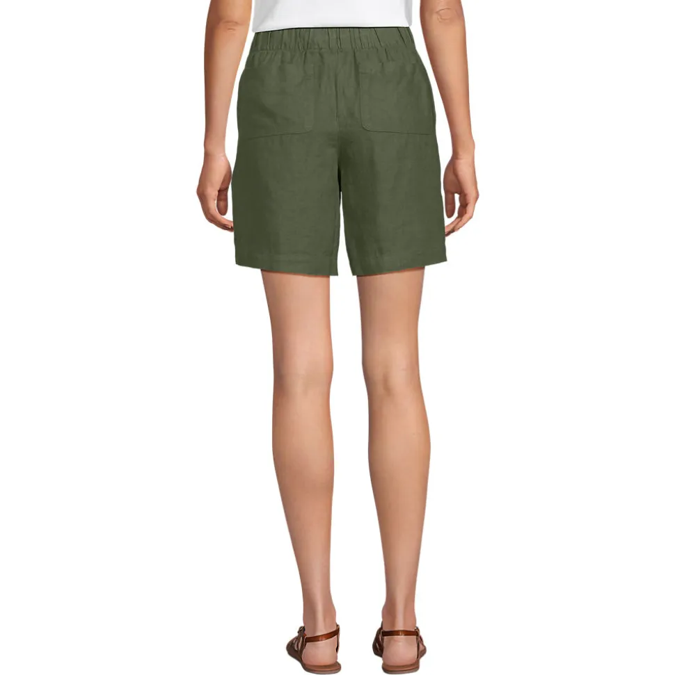 Premium Reinleinen-Schlupfshorts für Damen