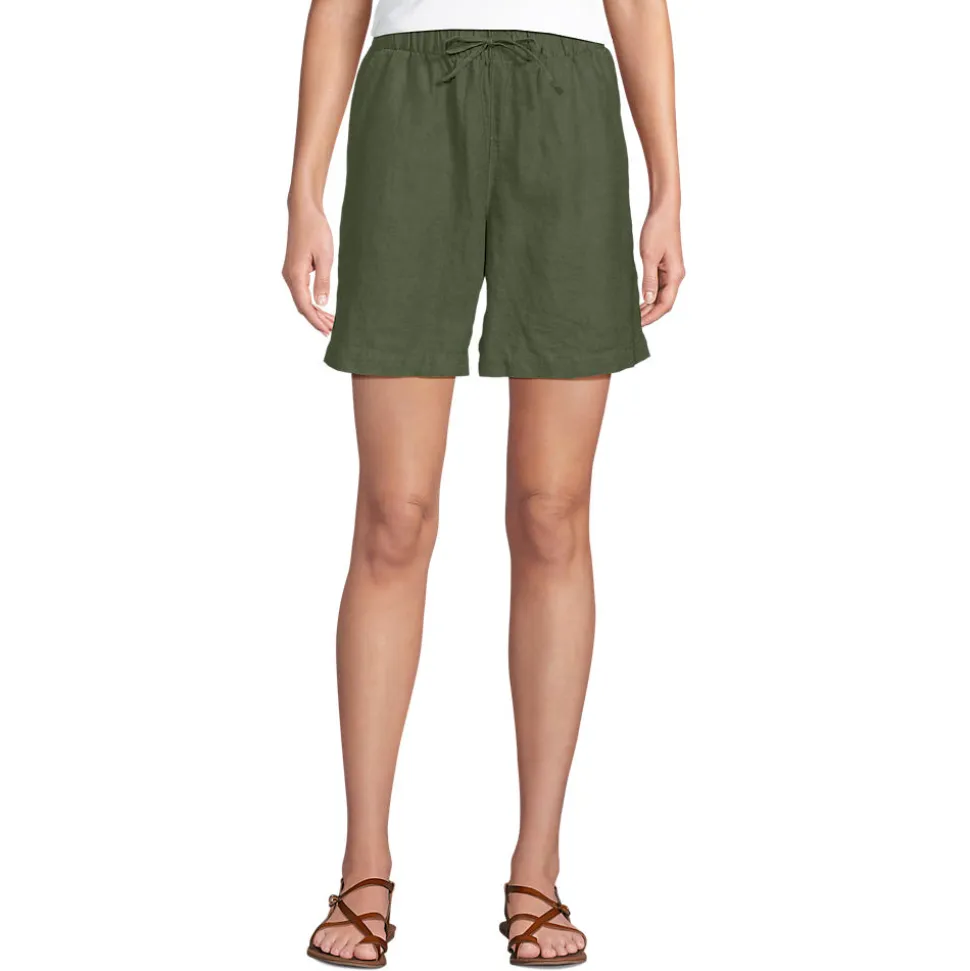 Premium Reinleinen-Schlupfshorts für Damen