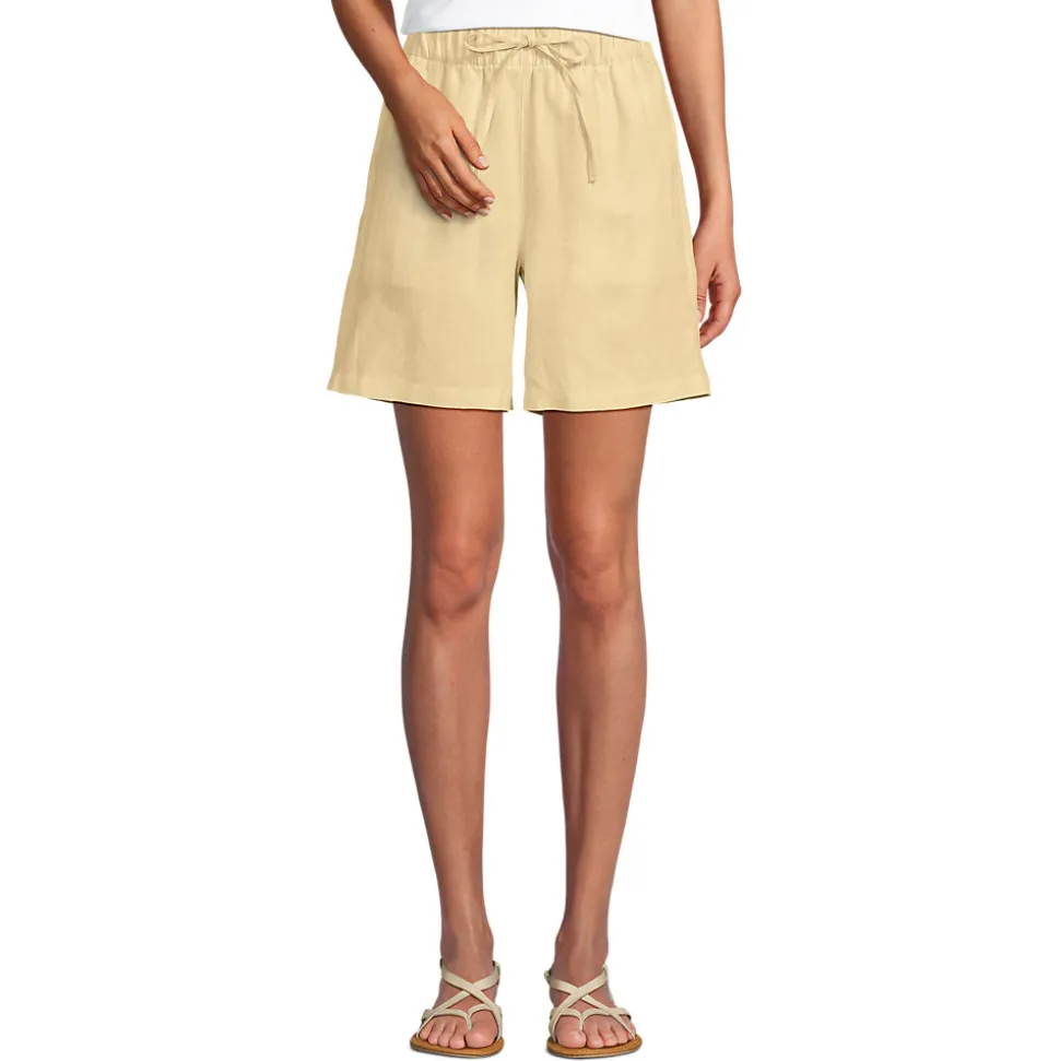 Premium Reinleinen-Schlupfshorts für Damen