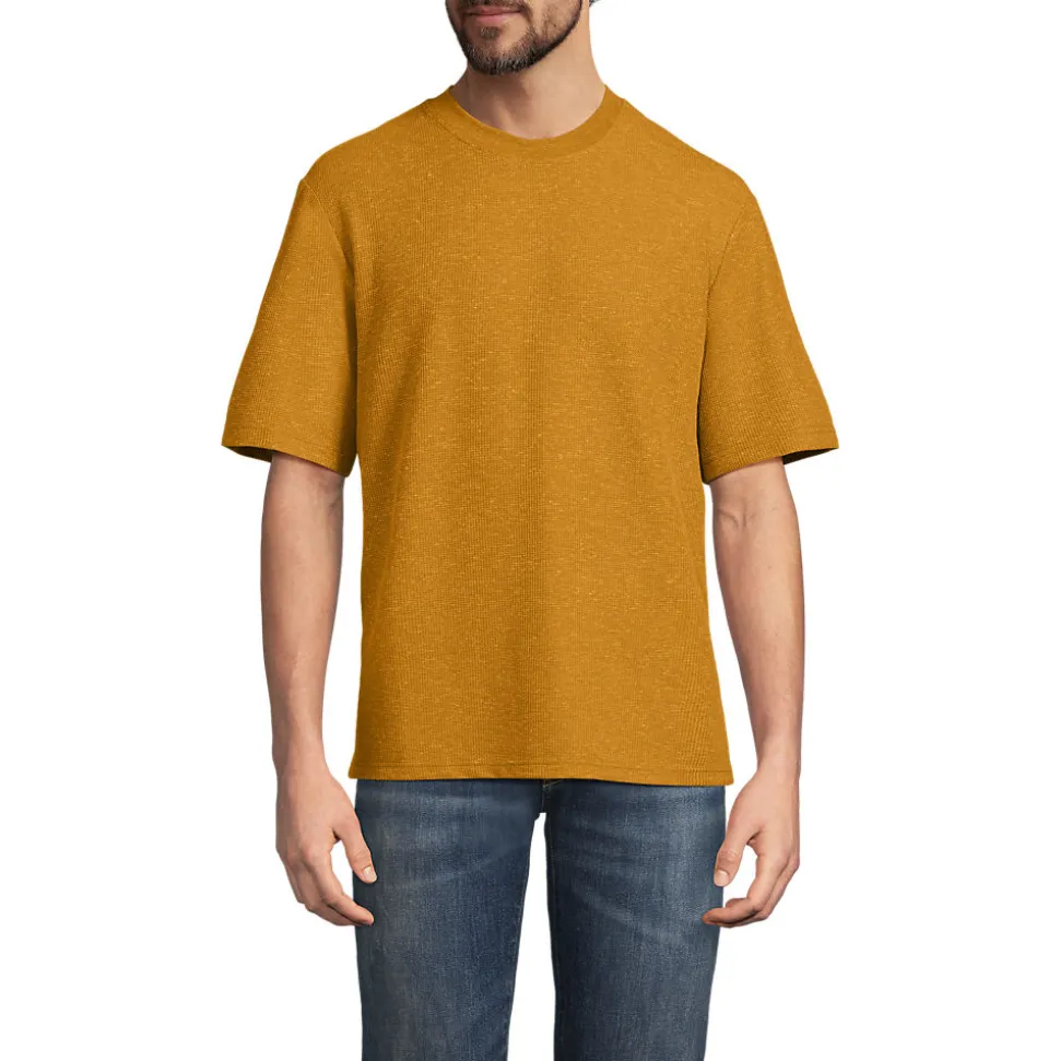 Premium Shirt mit Leinen und Waffelstruktur für Herren