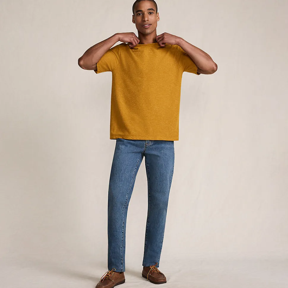 Premium Shirt mit Leinen und Waffelstruktur für Herren