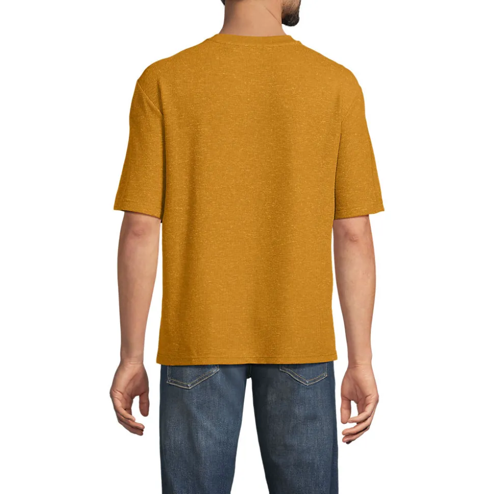 Premium Shirt mit Leinen und Waffelstruktur für Herren