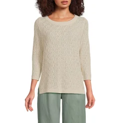 Pullover aus Leinenmix für Damen