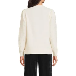 Pullover mit Perlenärmeln für Damen