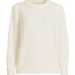 Pullover mit Perlenärmeln für Damen
