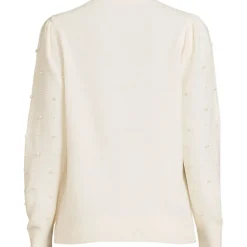 Pullover mit Perlenärmeln für Damen